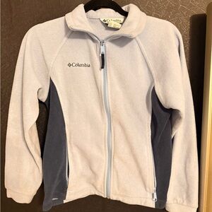 Columbia Kids Fleece Jacket - Light Blue and Dark Gray